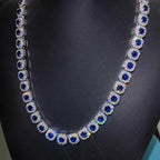 Tennis Chain Necklace Stainless Steel 12MM Cluster