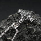 Thor Mjolnir Steel Pendant Vintage Vikings Hammer