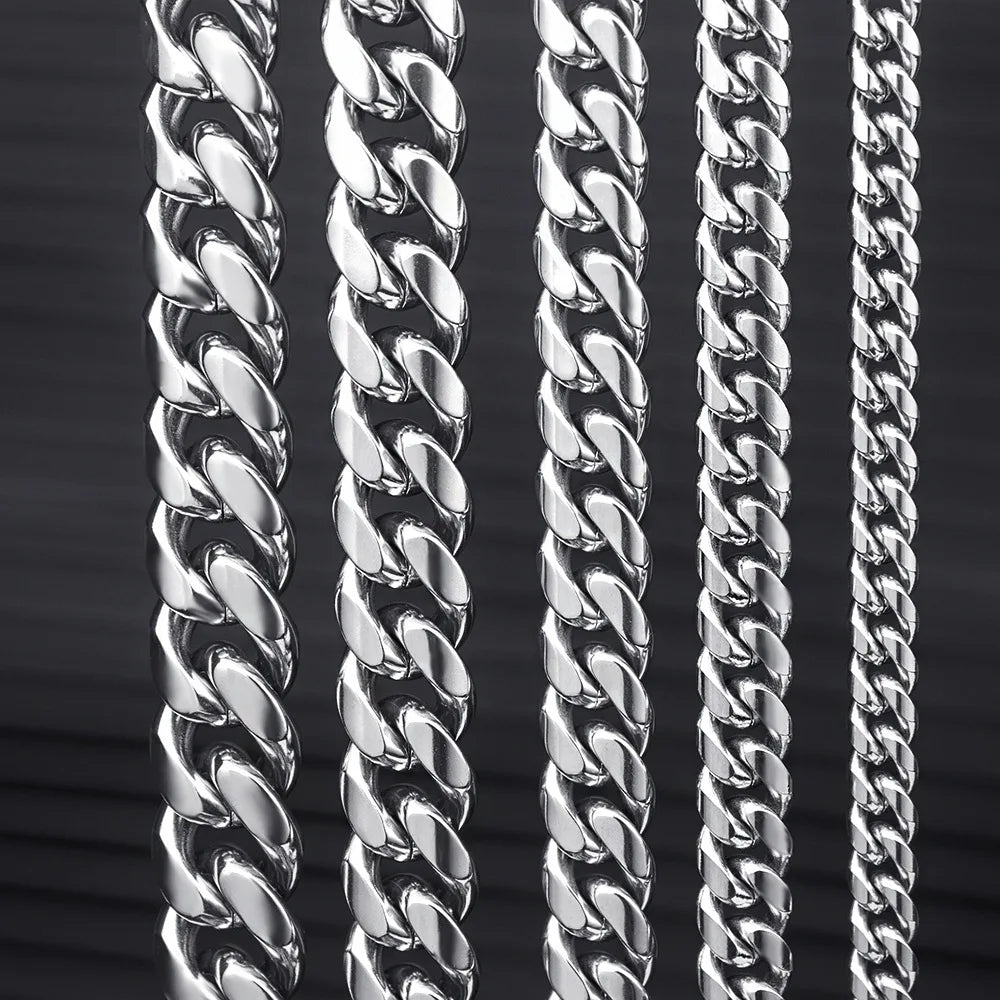 Cuban Steel Chain 316L Rock Punk Style 8MM