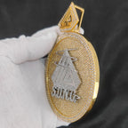 Iced Out Letter Pendant 80MM Disc Statement