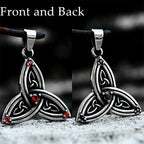 Viking Disc Cross Pendant — Stainless Steel
