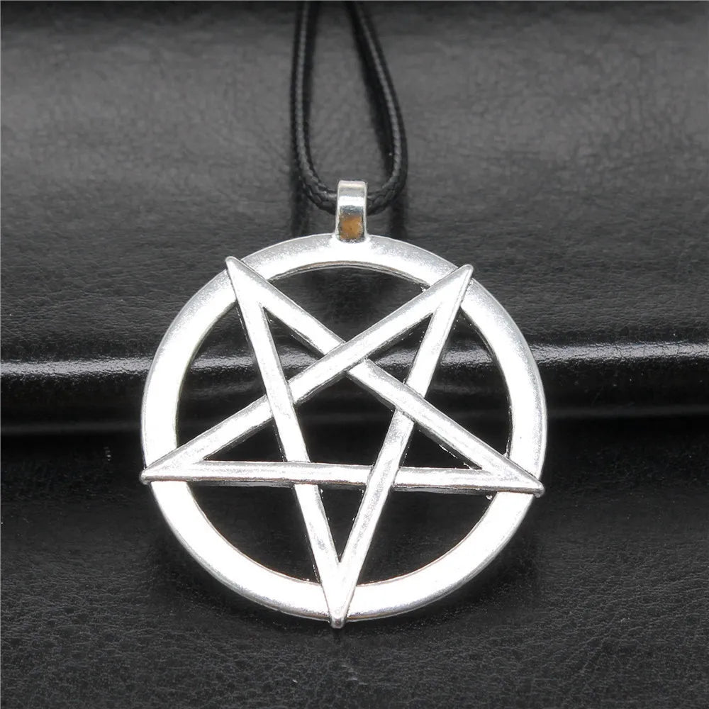 Cute Pentagram Necklace Leather Chain 45Cm Male Jewelry Evening Cheapest Items