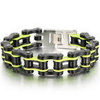 Rock And Roll Men's Bracelet Motorcycle Chain Mechanical Bracelets for Man 316L Stainless Steel Hand Jewelry