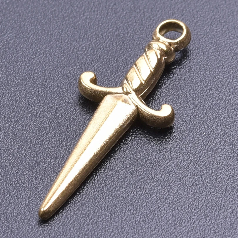 Sword Dagger Wing Pendants DIY Necklace Making — Stainless Steel