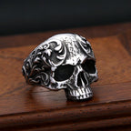 Fashion Punk Skull Rings Stainless Steel Simple Punisher Rings For Men Biker Unique Gothic Amulet Jewelry Gifts