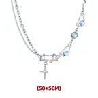 Hip Hop Melting Star Pendant for Man Woman Original Design Non Fading Titanium Steel Lock Chain New Couple Jewelry Kpop