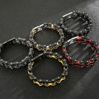Rock And Roll Men's Bracelet Motorcycle Chain Mechanical Bracelets for Man 316L Stainless Steel Hand Jewelry