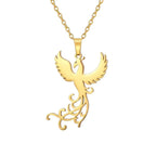 Winged Bird Totem Pendant Necklace — Stainless Steel