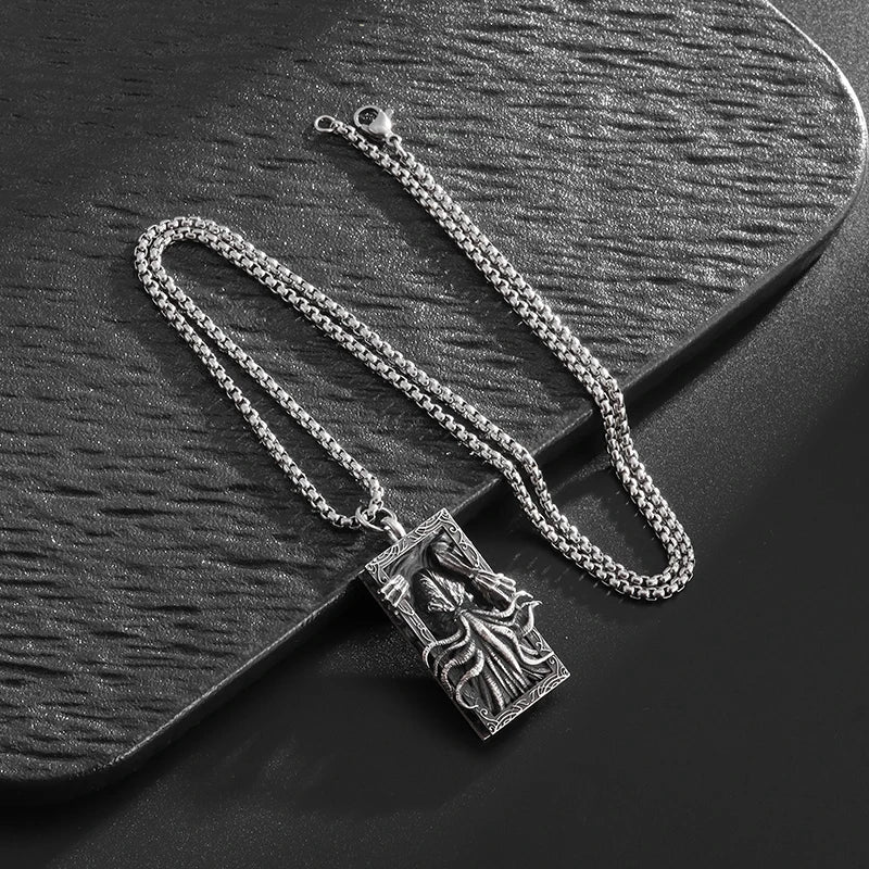 Vintage Cthulhu Mythos Octopus Sea Monster Pendant Necklace for Men Hip Hop Fashion Cool Jewelry Gift