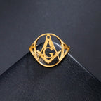 Masonic Freemasonry Signet Ring — Stainless Steel