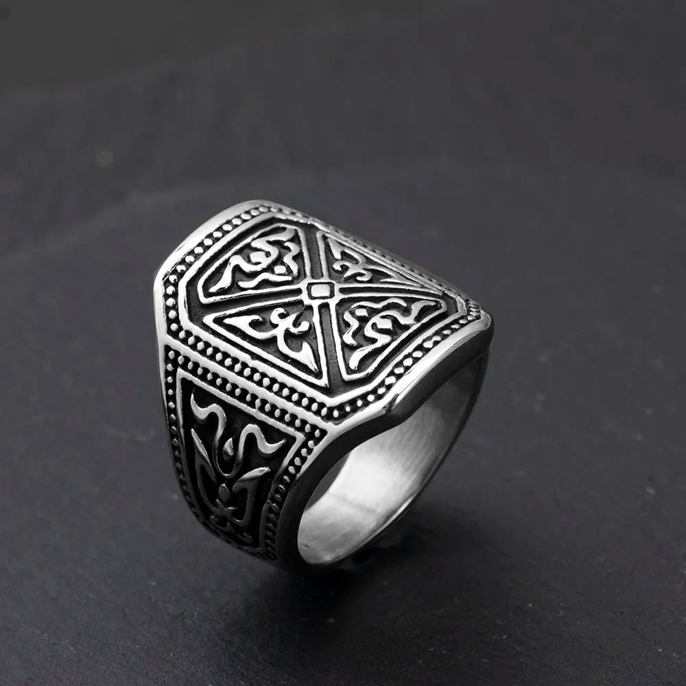 Dark Halloween Biker Ring — Stainless Steel Band
