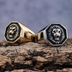 A powerful lion king ring jewelry accessory