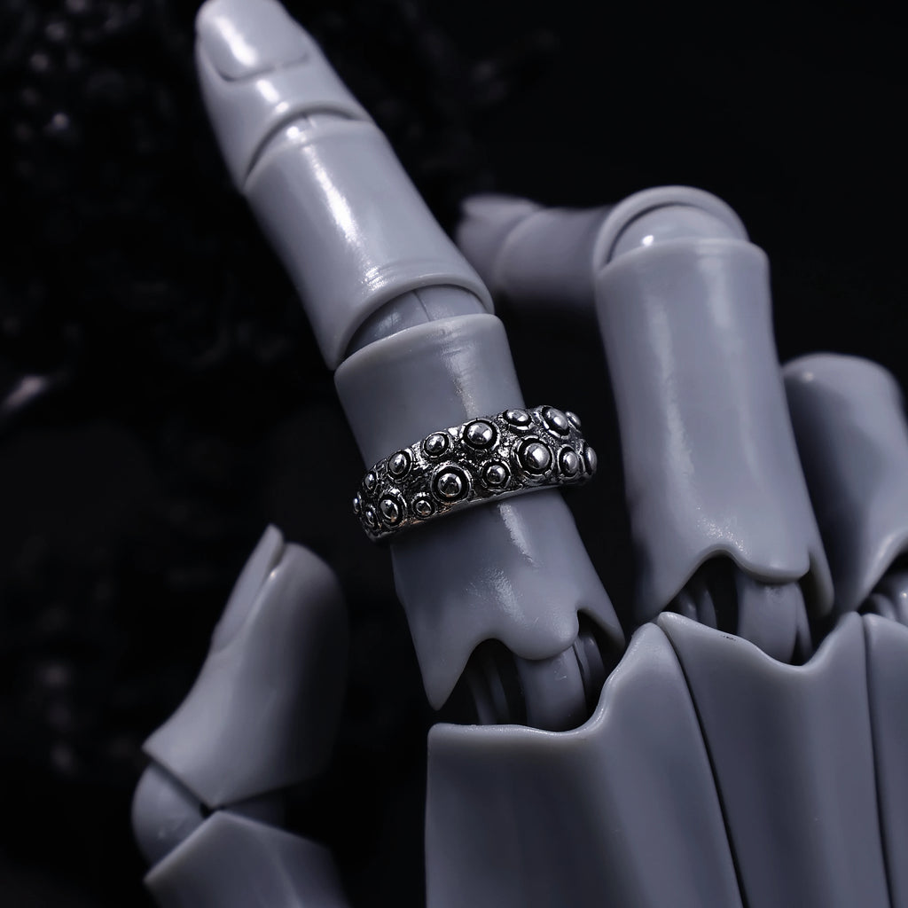 Cthulhu Tentacle Open Ring for Men — Gothic Silver-Tone Band