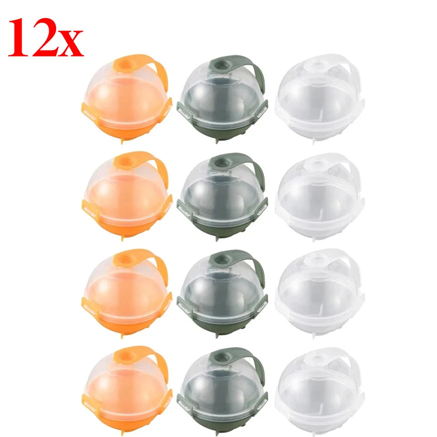 1/12x Round Ice Makers Ice Ball Mold Reusable Plastic Refrigerator Spherical DIY Moulds Kitchen Tools Quick Freezing