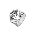 Poker Card Steel Ring Vintage Biker Playing Finger