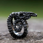 2022 NEW Men's 316L stainless steel rings Retro Sheep Skull Head Vintage gothic punk high-quality Jewelry Gifts free