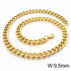 Punk Curb Cuban Link Chain Men Women Stainless Steel Long Necklace Fashion Tide Hip Hop Sweater Accessories Party Jewelry Gifts
