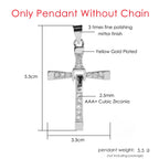 Cross Pendant Rope Chain Necklace Stainless Steel