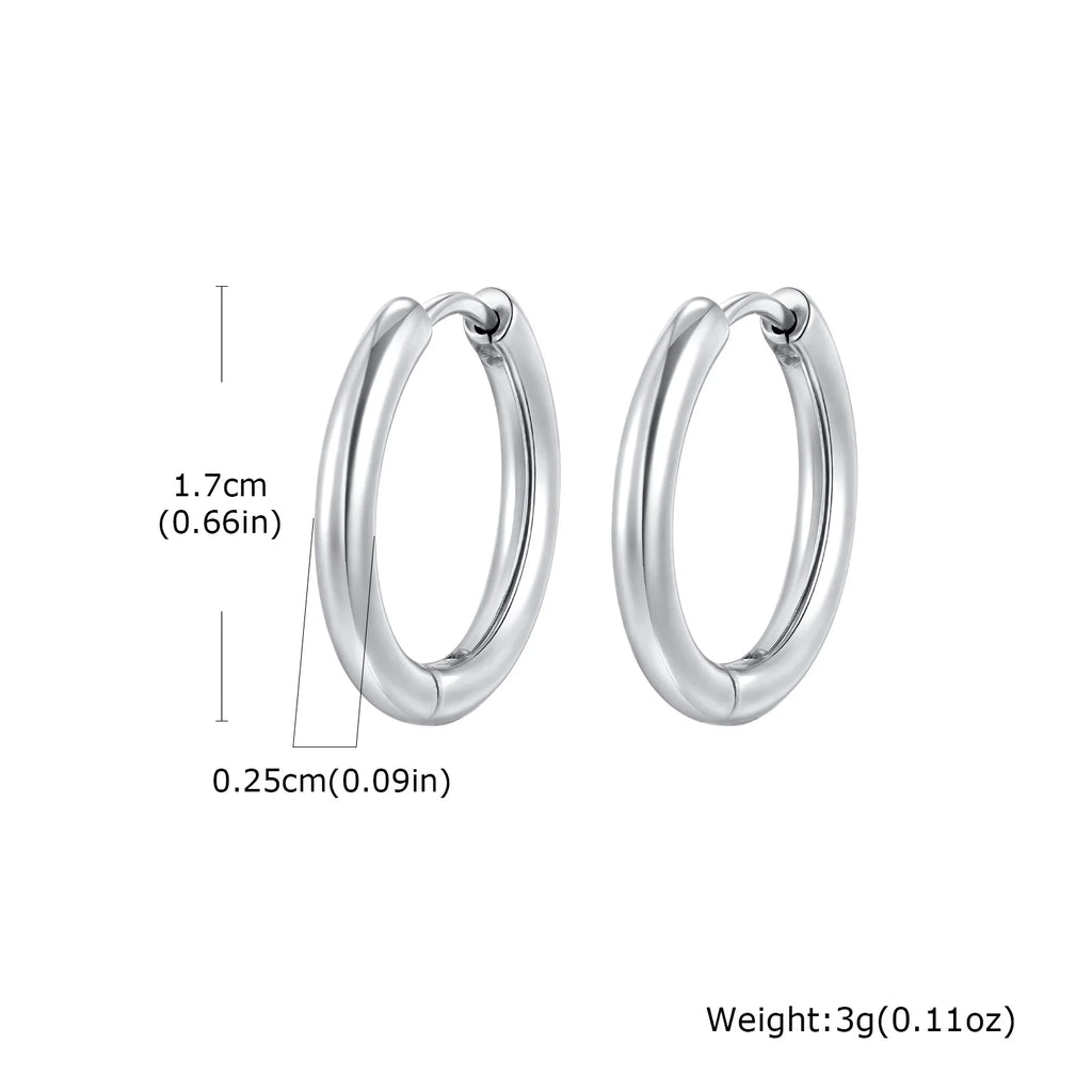 Minimal Hoop Earring — Stainless Steel