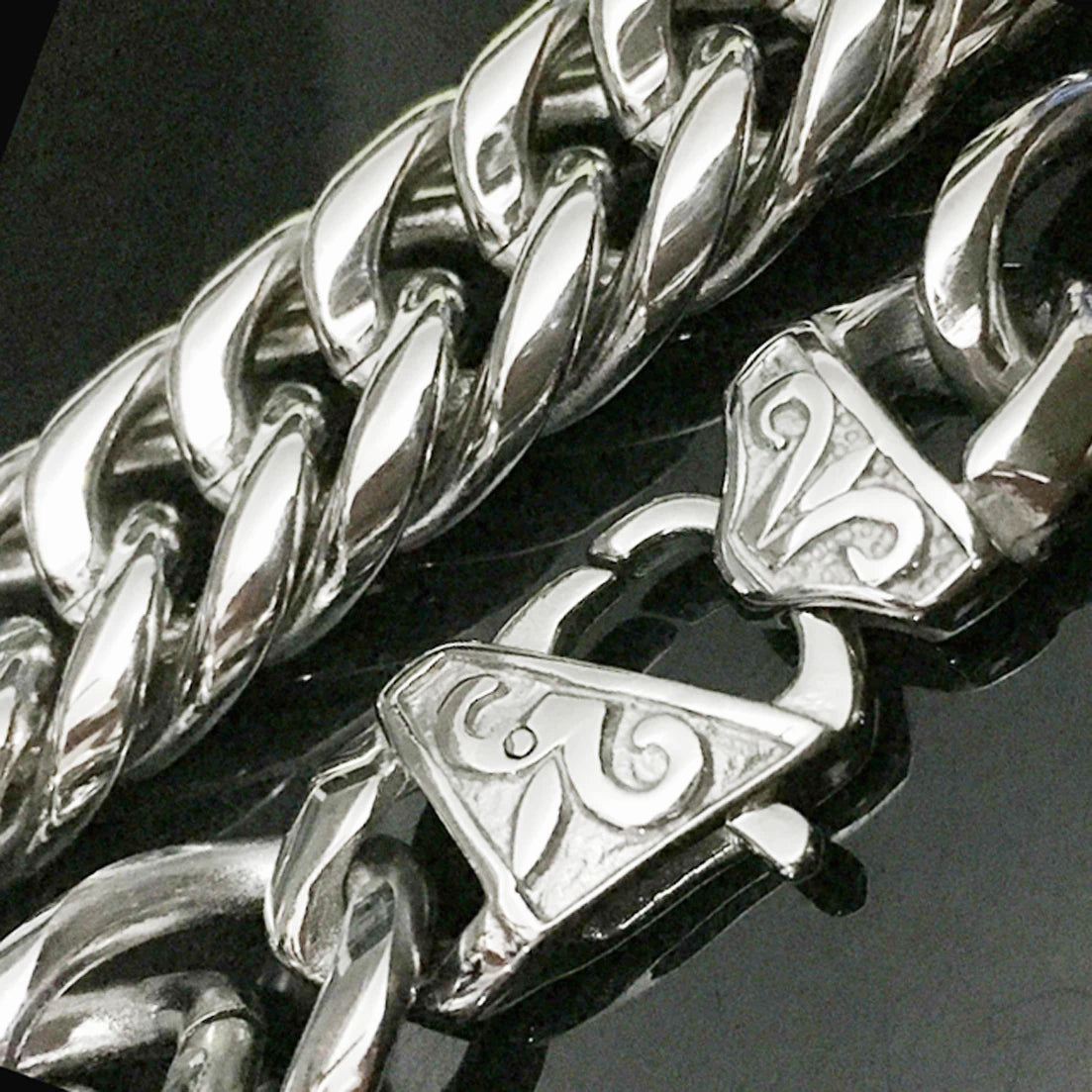 Double Cuban Link Necklace 16mm — Stainless