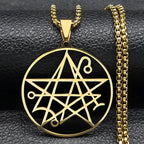 Necronomicon Satan Pendant Necklace — Stainless Steel