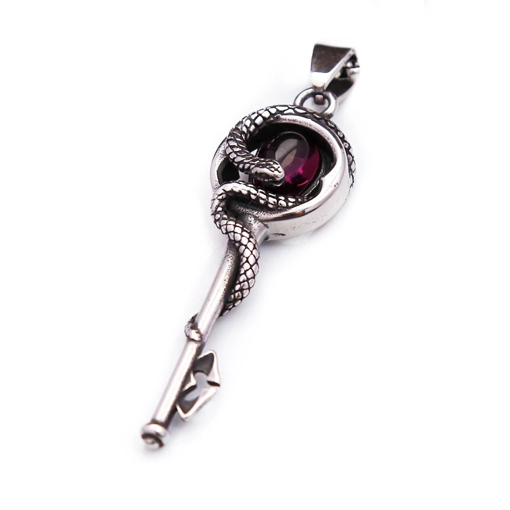 Snake Stainless Steel Pendant Necklace