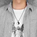 Yin-Yang Pendant Necklace — Stainless Steel