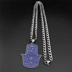Fatima Hand Pendant Necklace — Silver