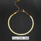 Stainless Steel Snake Bracelet Blade Chain