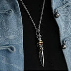 Retro Rotatable Vajvakilaka Pendant For Men Jewelry Lucky Blessing Vajra Male Amulet Necklace Accessories