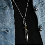 Retro Rotatable Vajvakilaka Pendant For Men Jewelry Lucky Blessing Vajra Male Amulet Necklace Accessories