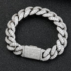 Cuban Chain Necklace Iced Out Gold 15MM