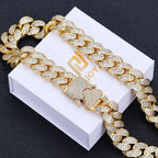 Iced Out Cuban Necklace Stainless Steel 18MM
