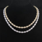 Iced Out Cuban Chain Necklace Stainless Steel Bead