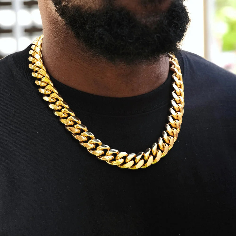 Miami Cuban Link Choker 18mm — Gold