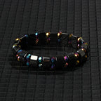 Hematite Therapy Stretch Bracelet — Mixed Metal