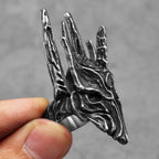 Lich King Skull Ring Black — Stainless Steel