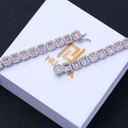 Gold Baguette Tennis Bracelet 8MM Iced Out