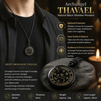 Archangel Black Pendant Necklace