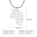 My Shape Lion King Crown Pendent Necklaces for Men Boys Stainless Steel Punk Animal Wolf Charms Choker Chains Hip Hop