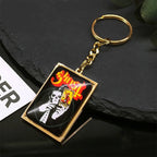 Ghost Band Pendant Keychain — Stainless Steel
