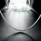 925 Sterling Silver 16/18/20/22/24 Inch 3MM Snake Bone Chain Necklace For Women Men Wedding Fashion Jewelry Charm Gifts