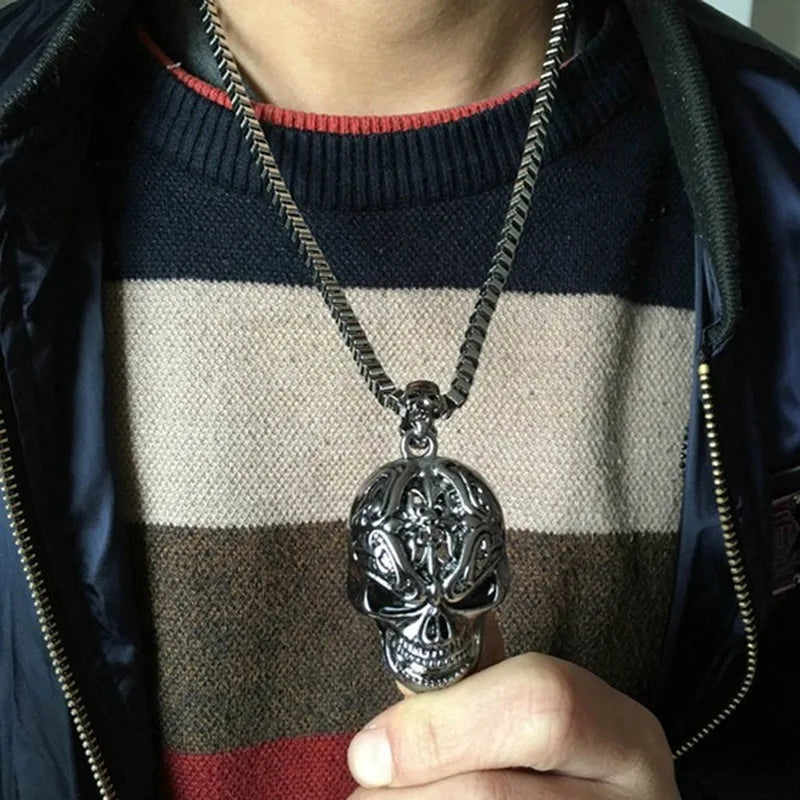 Evil Skull Choker Pendant Necklace — Gothic