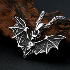 Gothic Bat Stainless Steel Pendant Necklace