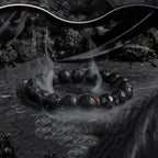 Block Volcanic Lava Stone Bracelet Men Black Classic Matte Obisidian Labradorite Bead Jewelry Women Birthday Gift for