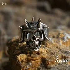 Priestess Retro Priest Ring, Men's Silvery Plated Ring, Artistic Ring Punk Style, Goth Jewelry for Men, Gifts for