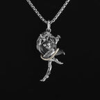 Gothic Succubus Pendant Necklace — Silver