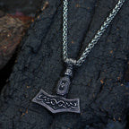 Norse Viking Mjolnir Thor Hammer Necklace — Stainless Steel
