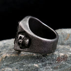 Skull Number Ring — 316L Stainless Steel