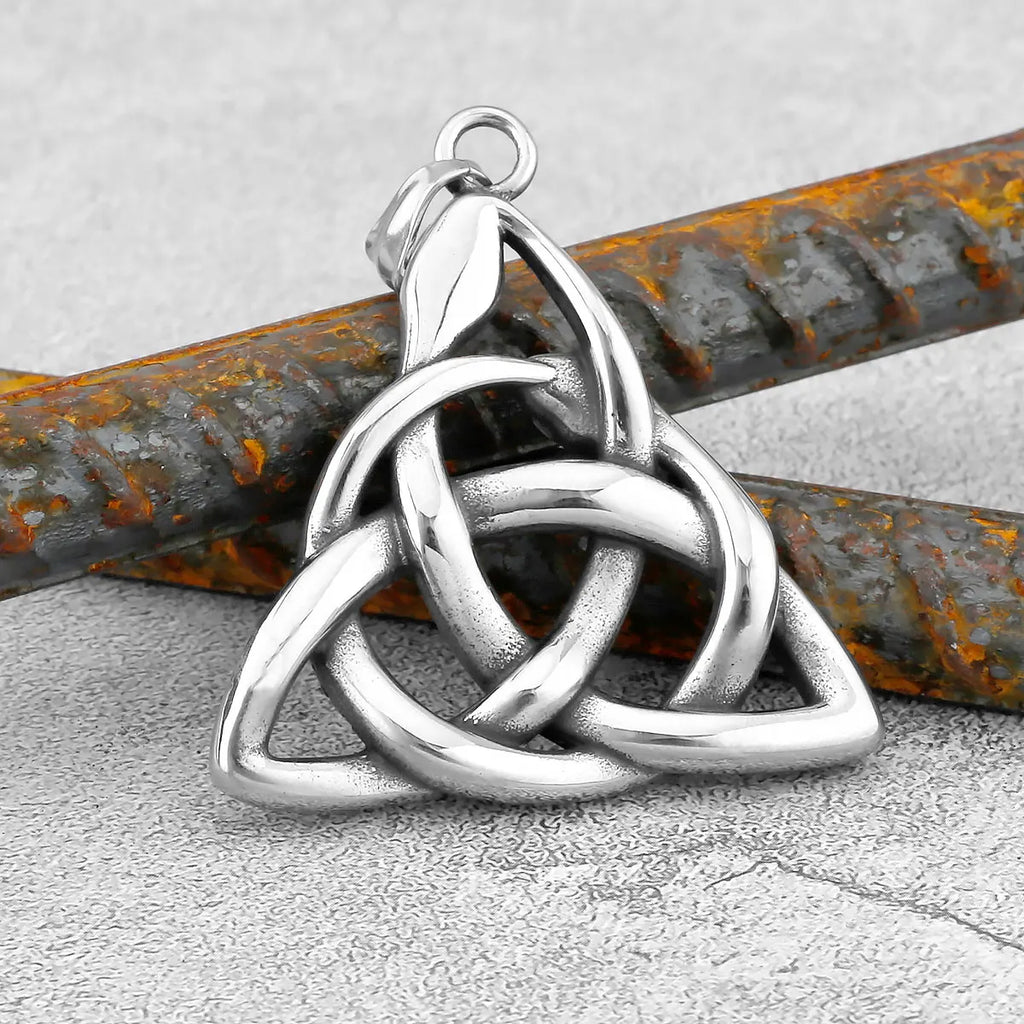 Nordic Viking Double Snake Pendant Necklace — Stainless Steel